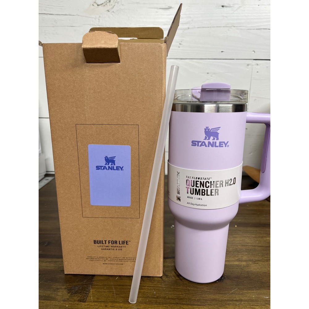 Stanley Quencher H2.0 FlowState Tumbler 40oz Lavender Purple Stainless Steel Cup
